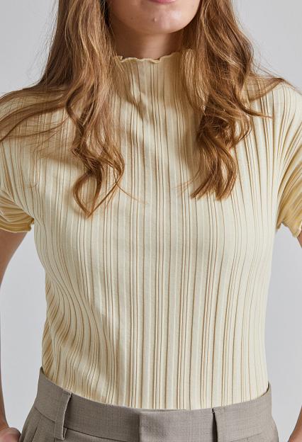 Filippa K Rib Cap Sleeve Top Weathered White 