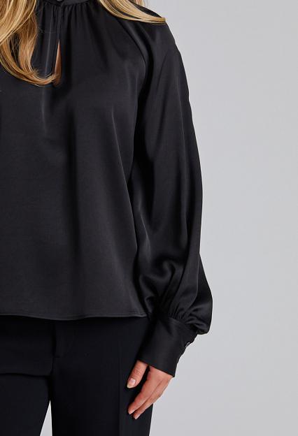 Filippa K Stand Collar Blouse Black 