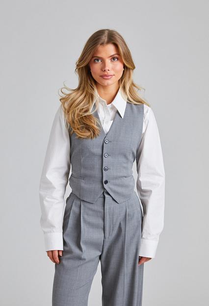 Filippa K Tailored Vest Grey Melange