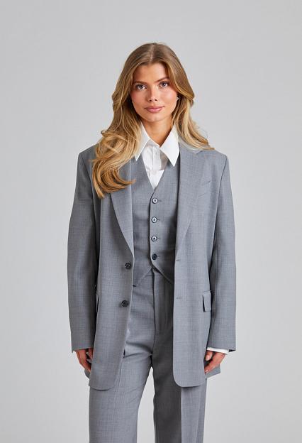 Filippa K Tailored Vest Grey Melange