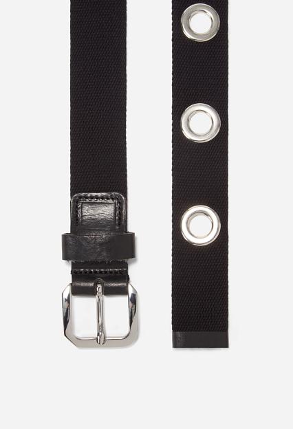Filippa K Webbing Eyelet Belt Black
