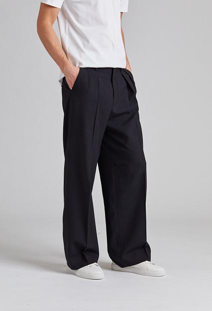 Filippa K Wide Wool Trousers Black