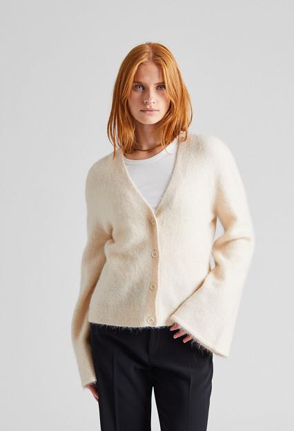 Filippa K Fluffy Cardigan Canvas Beige