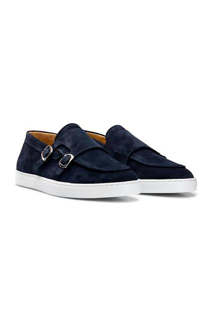 Fliteless Monk Strap Sneaker Navy Suede