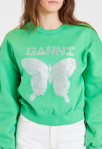 Isoli Butterfly Dark Sweatshirt Kelly Green