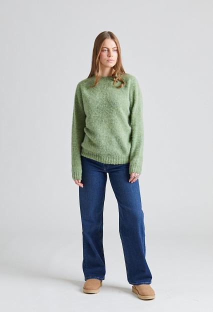 Harley of Scotland W Shaggy Brush Lambswool Sweater Jade's Dairy