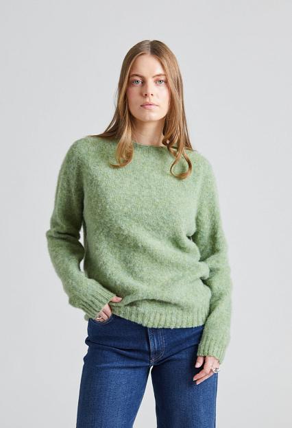 Harley of Scotland W Shaggy Brush Lambswool Sweater Jade's Dairy