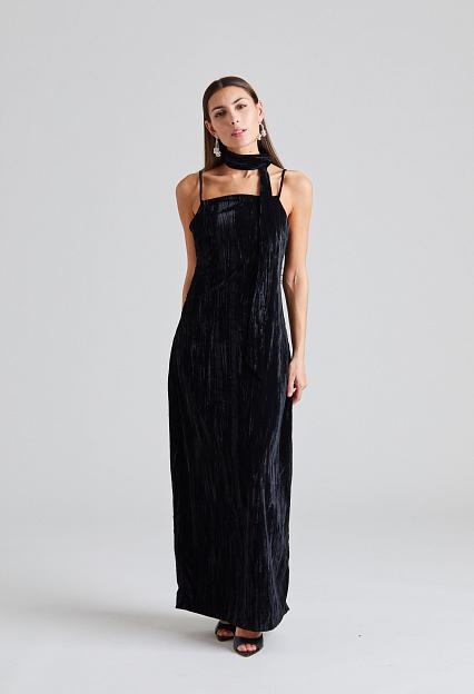 Holzweiler Cygnet Velvet Dress Black 