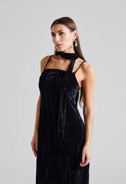 Holzweiler Cygnet Velvet Dress Black 