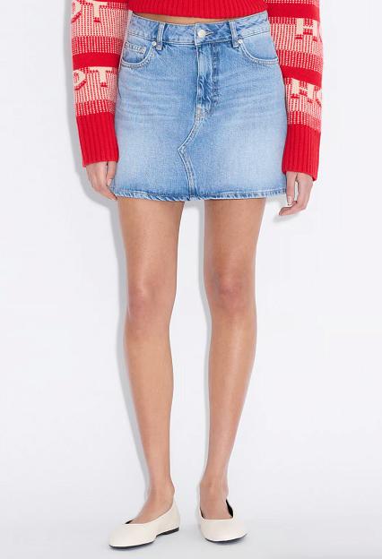 Holzweiler Denim Mini Skirt Lt Blue