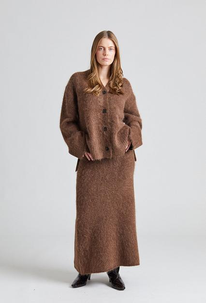 Holzweiler Fure Fluffy Skirt Dk Brown