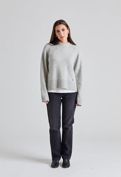Holzweiler Wool Crew Lt Grey 