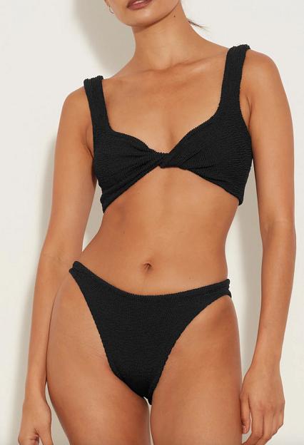 Hunza G Juno Bikini Crinkle Black