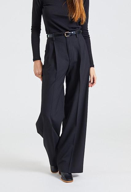 Darcey Wool Trousers Black