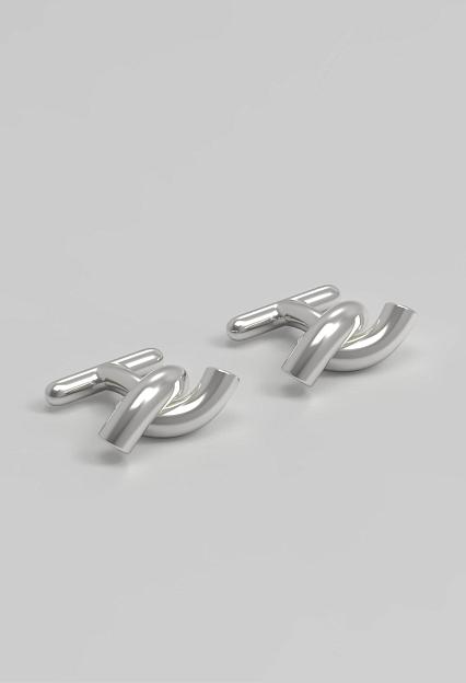 Josephine Studio Rose Cufflinks Silver