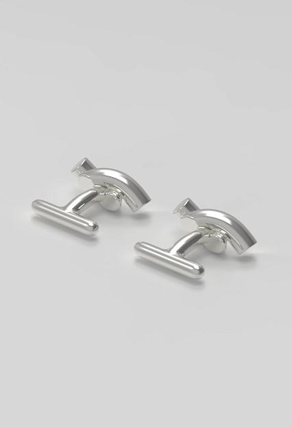 Josephine Studio Rose Cufflinks Silver