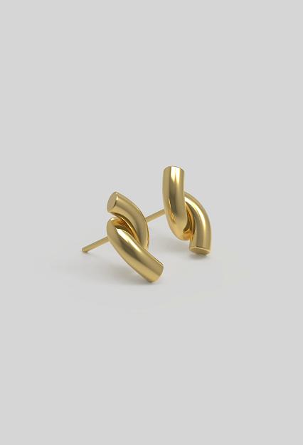 Josephine Studio 18K Rose Studs Plated