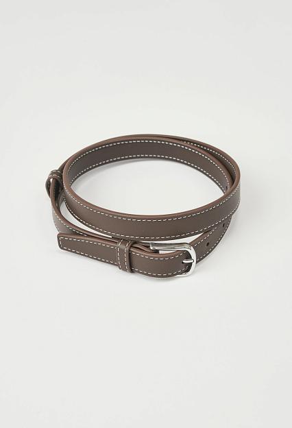 Julie Josephine Slim Leather Belt Brown