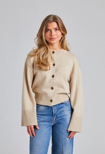 Julie Josephine Wide Sleeve Cardigan Soft Sand 