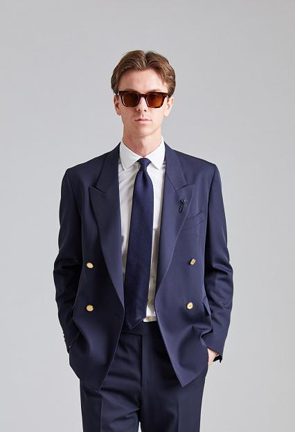 LARDINI Double Breasted Feeling Jacket Navy