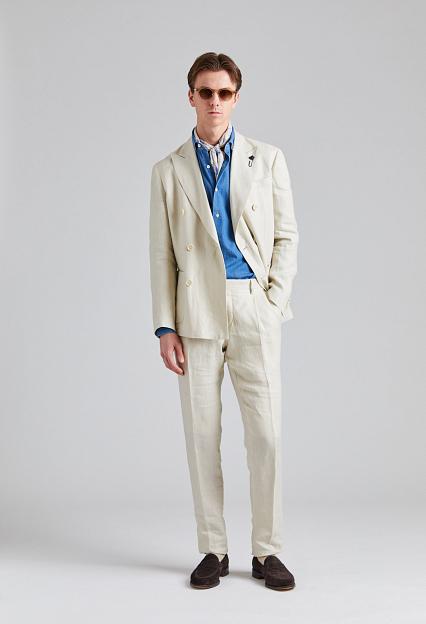 LARDINI Roma Soho Linen Suit Beige