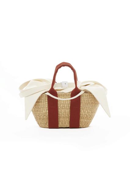 MUUN Mini George Rust Handle Ecru Pouch