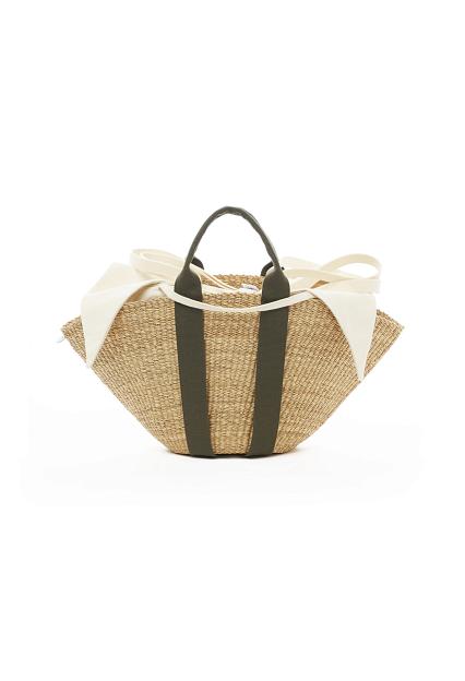 MUUN Sophie Kaki Handle Ecru Pouch