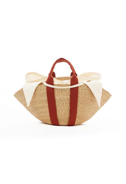 MUUN Sophie Rust Handle Ecru Pouch