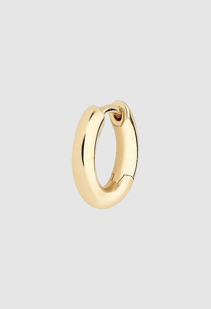 Maria Black Slate 12 Huggie Gold