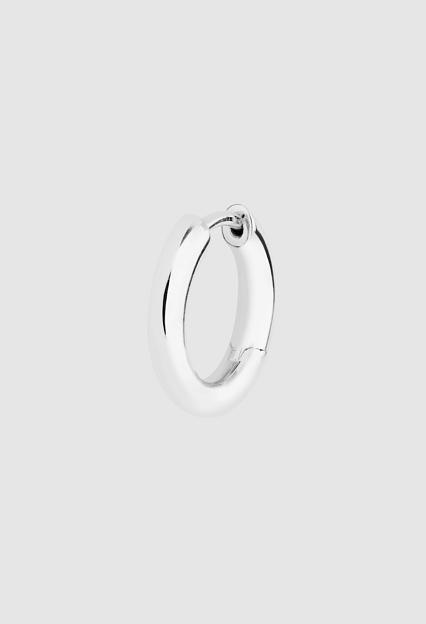 Maria Black Slate 12 Huggie Silver