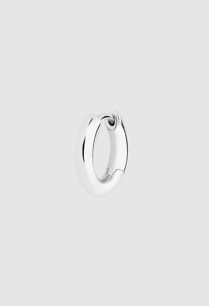 Maria Black Slate 8 Huggie Silver