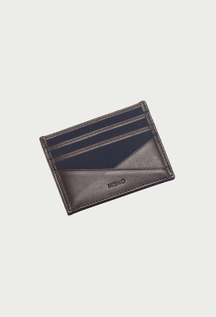Mismo Cardholder Navy/Dark Brown