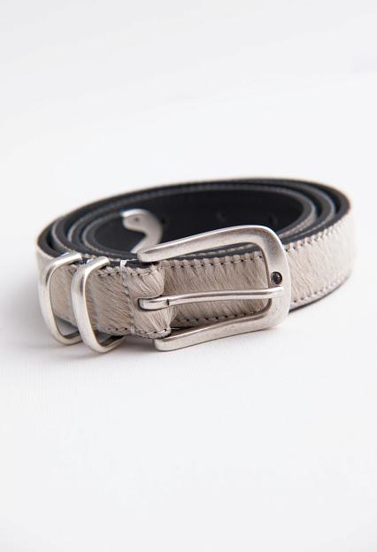 Molebo Ponyhair Belt White