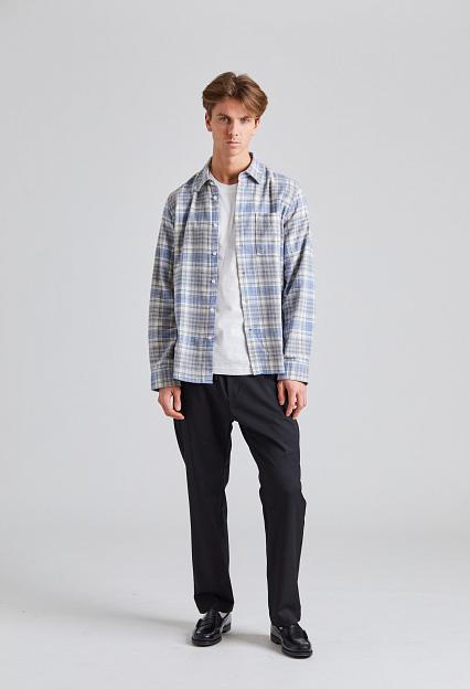 NN07 Arne Shirt Grey Check