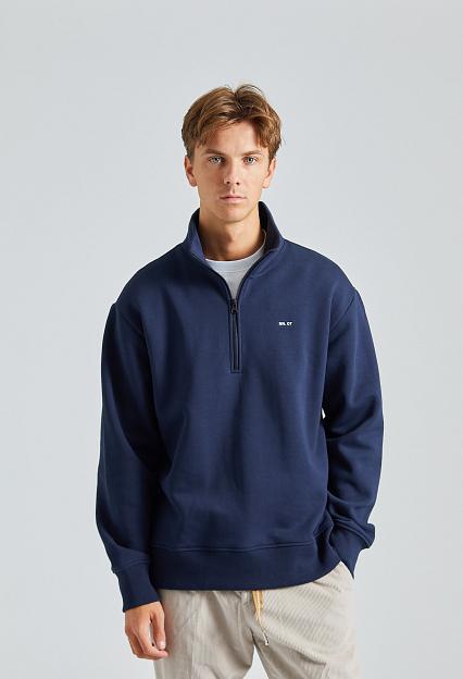 NN07 Briggs Half Zip Navy Blue