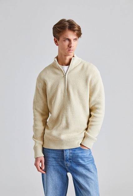 NN07 Jacobo Half Zip Ivory