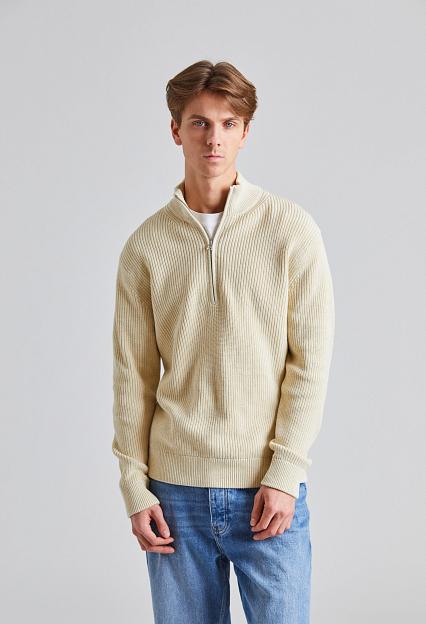 NN07 Jacobo Half Zip Ivory