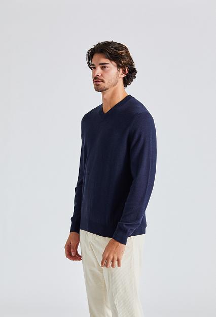 Sergio V-Neck Navy Multi