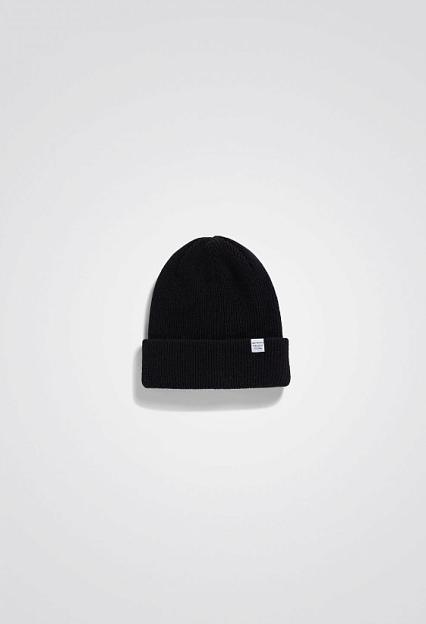 Merino Lambswool Beanie Black