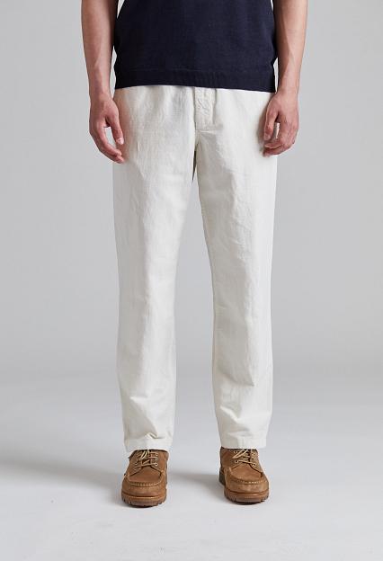 Norse Projects Ezra Relaxed Cotton Linen Trouser Kit White