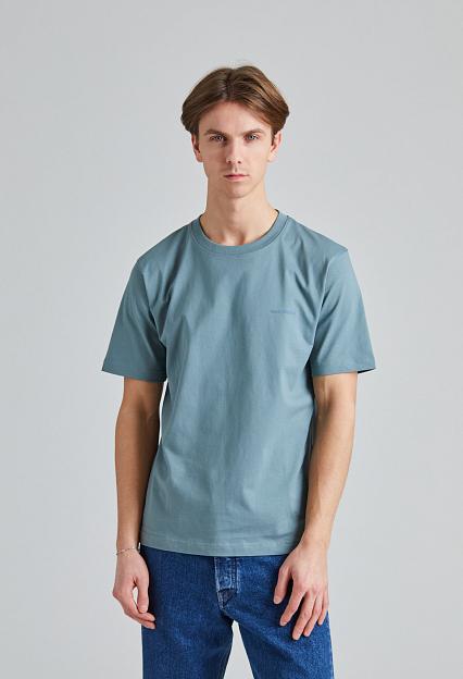 Norse Projects Johannes Organic Norse Logo Print T-Shirt Greyish Blue