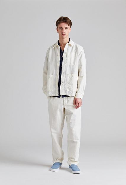 Norse Projects Julian Cotton Linen Overshirt Kit White