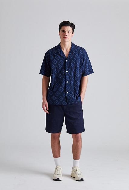 Norse Projects Mads Batik SS Shirt Dk Navy