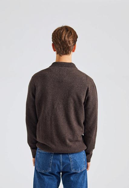 Norse Projects Norse Standard Merino Lambswool Polo Heathland Brown