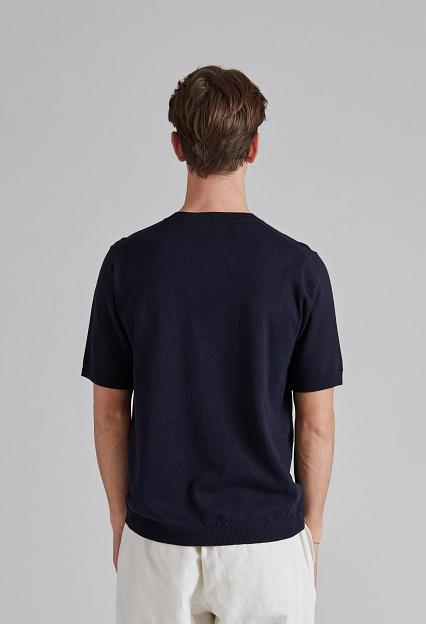 Norse Projects Rhys Cotton Linen T-Shirt Dk Navy