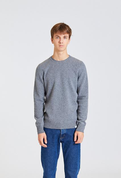 Norse Projects Sigfred Merino Lambswool Sweater Grey Melange