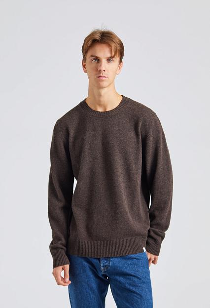 Norse Standard Merino Lambswool Sweater Heathland Brown 