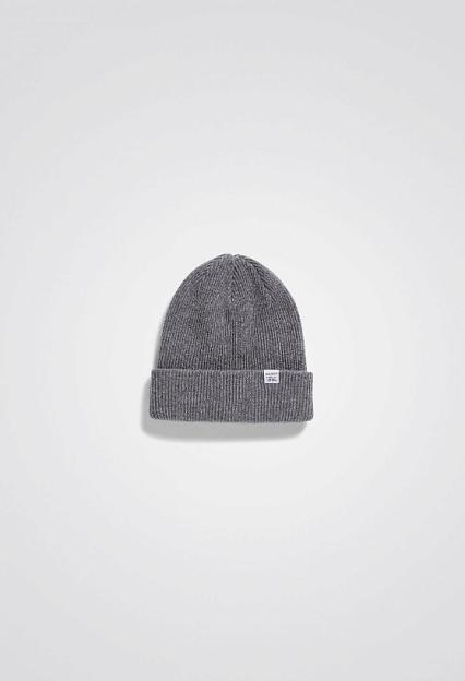 Merino Lambswool Beanie Grey Melange