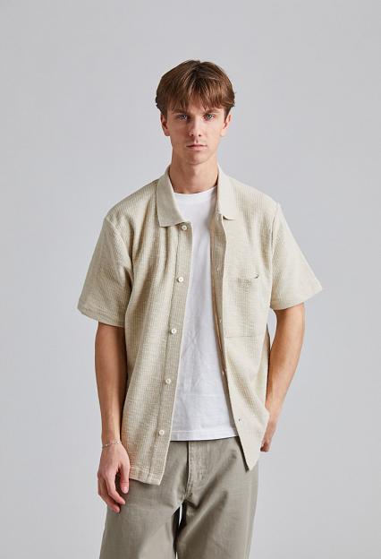Norse Projects Gustav Crochet Jersey Shirt Oatmeal