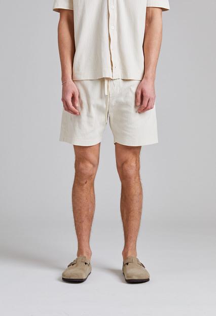 Onesto Rib Jersey Shorts Off White